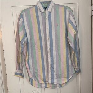 Ralph Lauren Men’s Black Label Striped Shirt Long Sleeve Coastal Preppy size 12